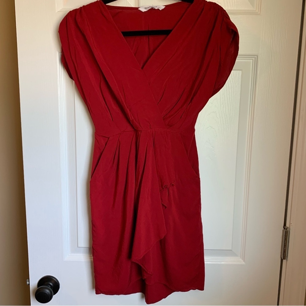 BCBGeneration Red V Neck Dress, size XXS - Picture 7 of 7